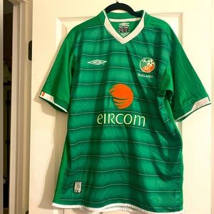 UMBRO Vapa Tech IRELAND National Team Eircom Green Soccer Jersey Mens M
